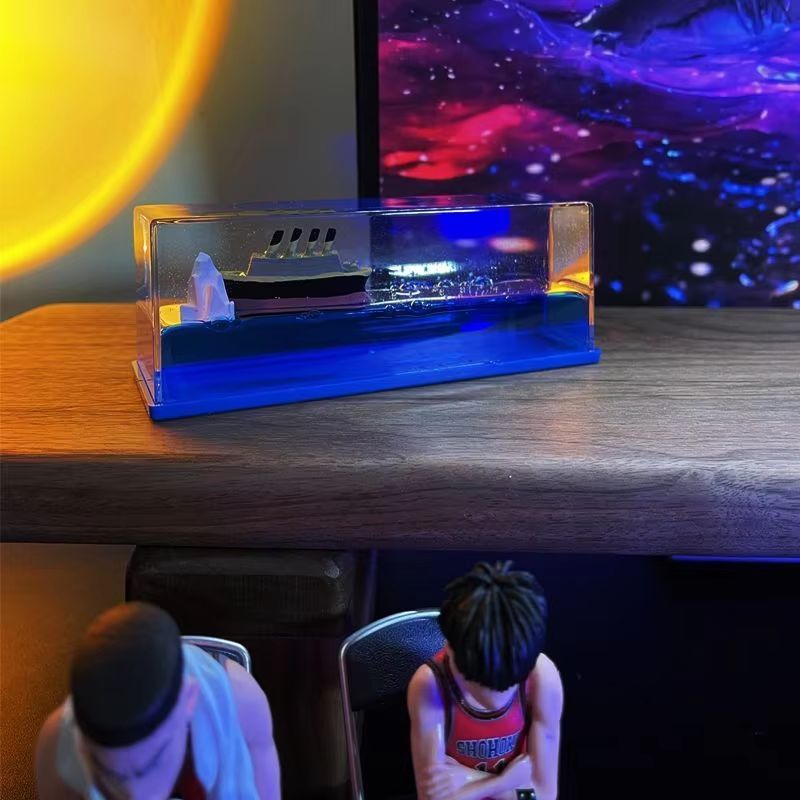 Cruise Ship Liquid Motion Hourglass Decor