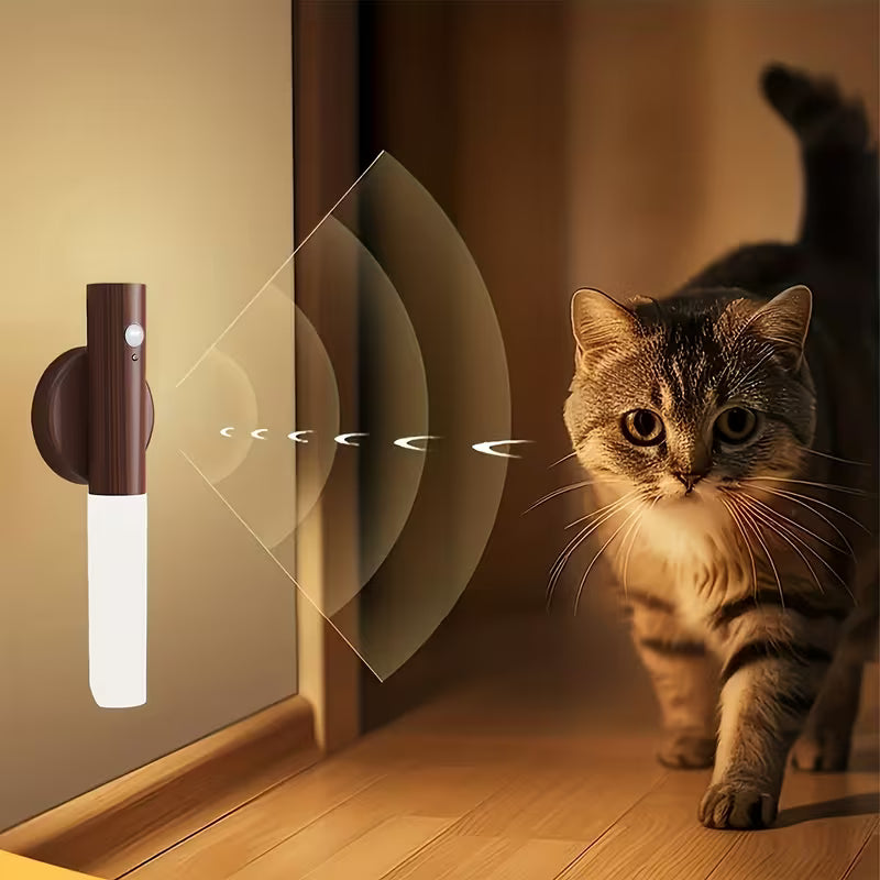 LED Motion Sensor Wood Stick Night Light